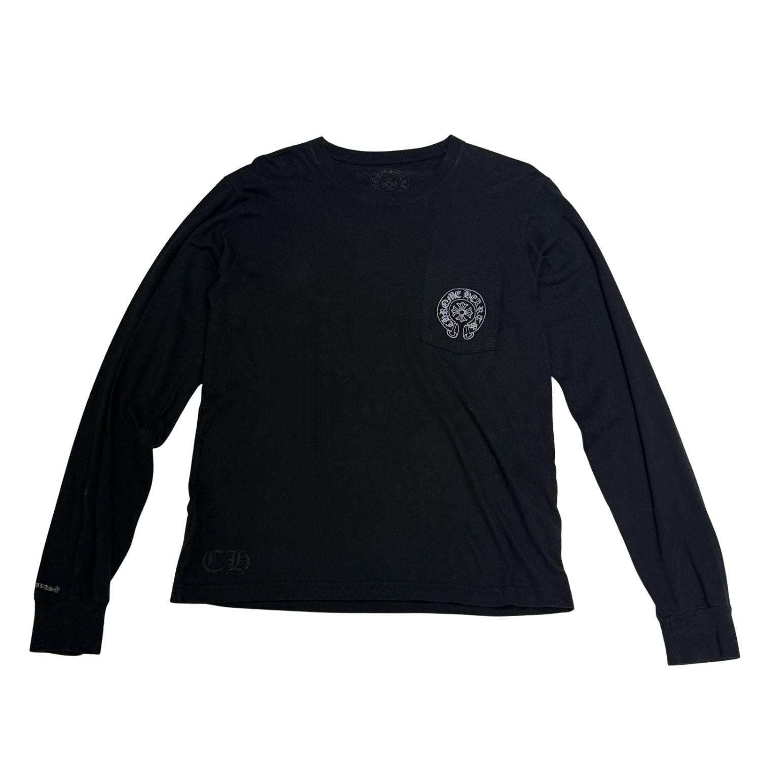 Chrome Hearts Staff Exclusive Horseshoe Logo L/S T-Shirt Black - Lightly Used Size M