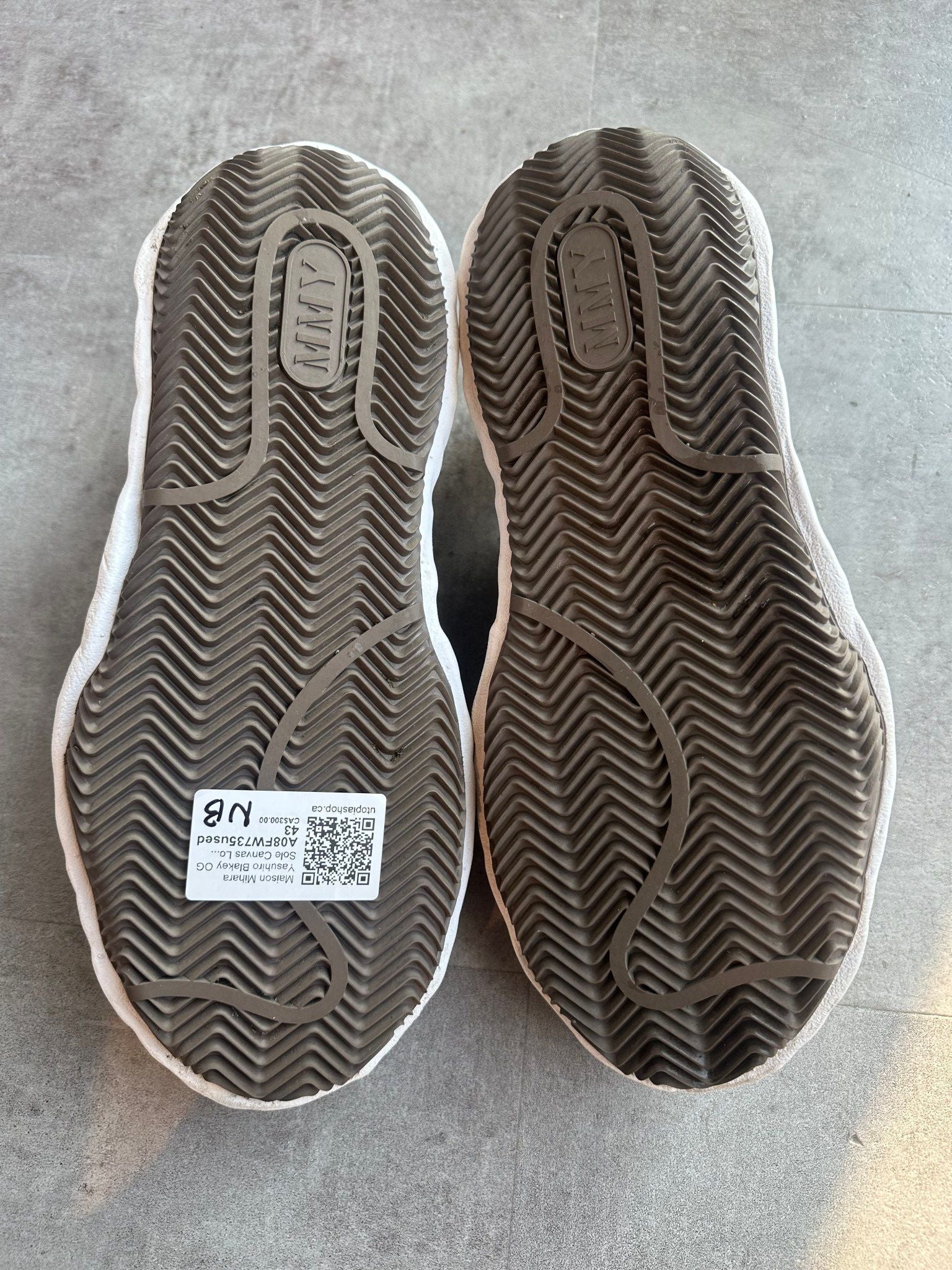 Maison Mihara Yasuhiro Blakey OG Sole Canvas Low Black - Pre-Owned Size 10 (No original box)