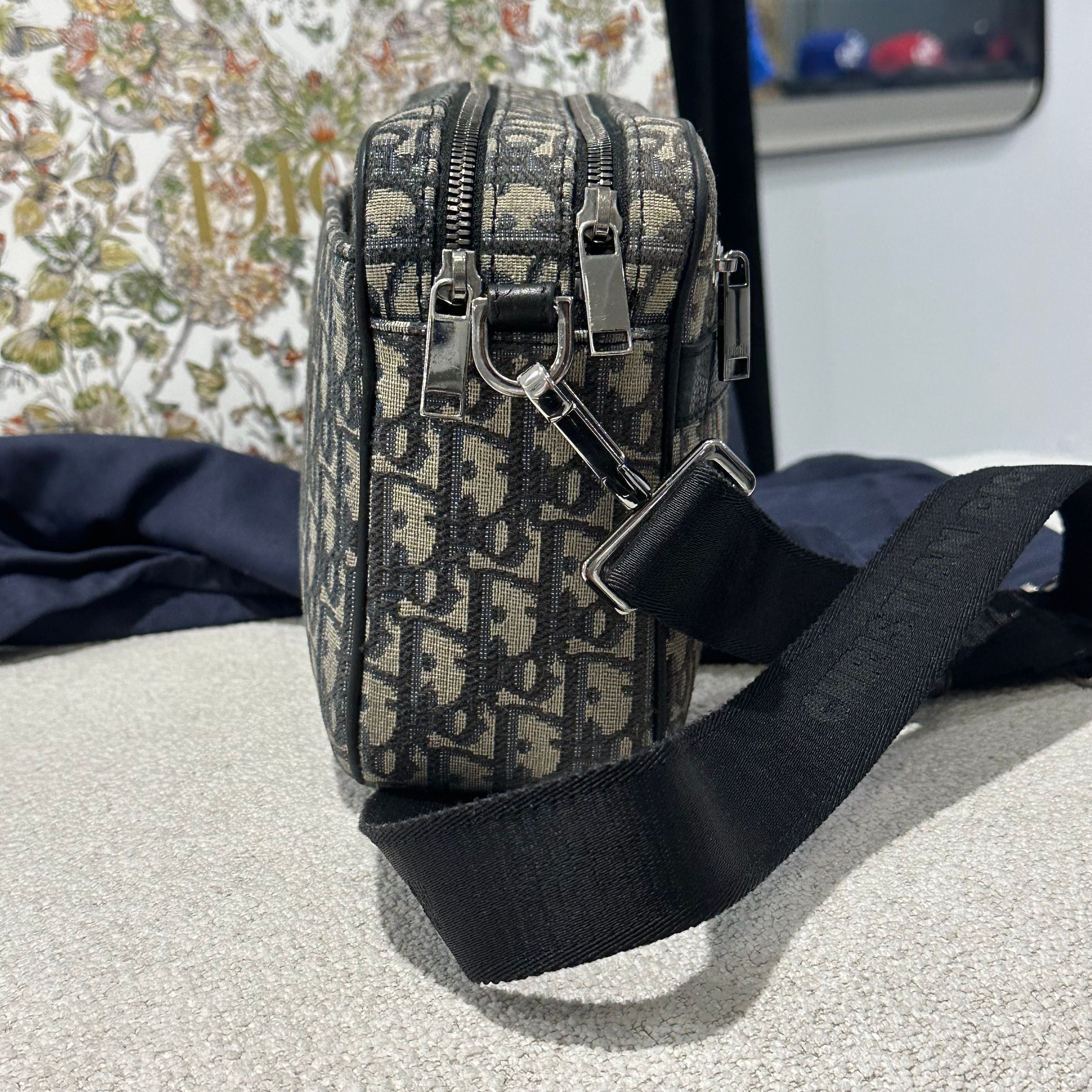 Dior Maxi Safari Bag with Strap Beige Oblique - Lightly Used