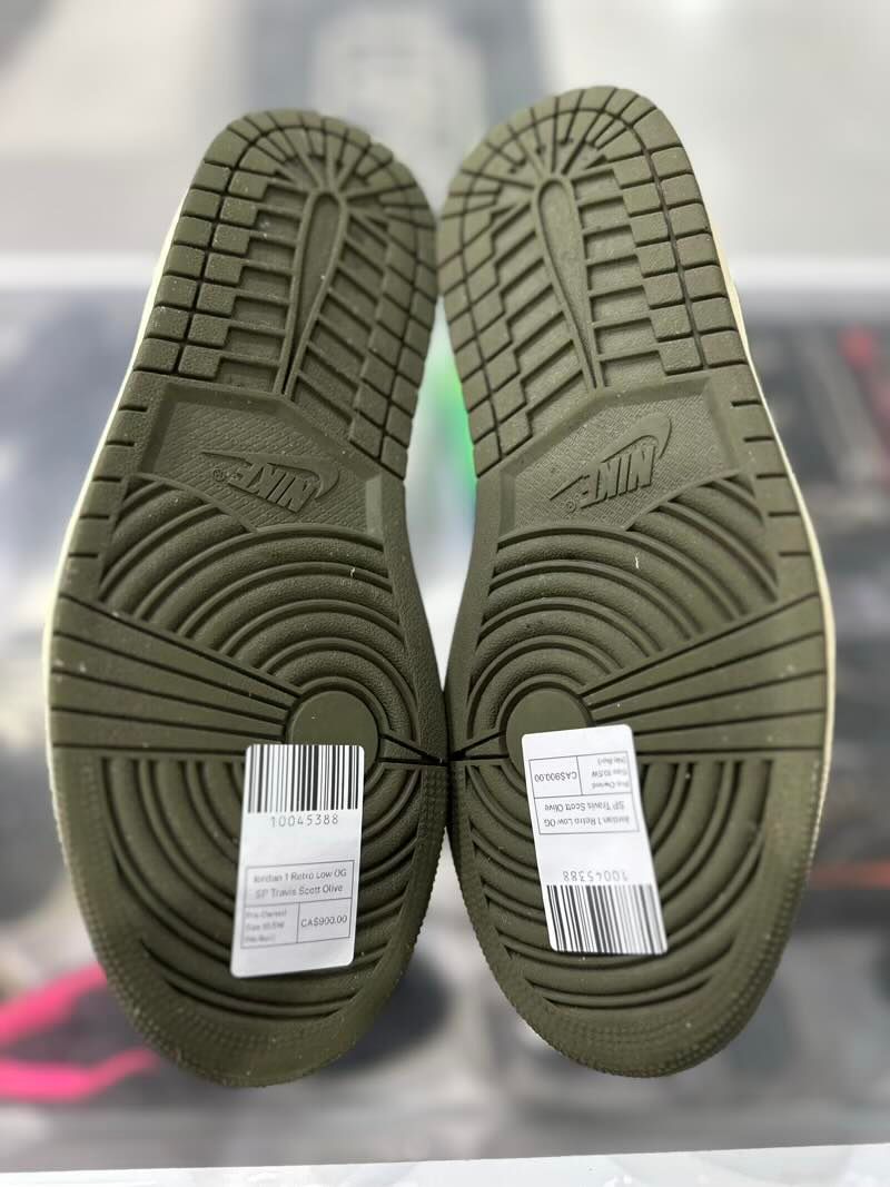 Jordan 1 Retro Low OG SP Travis Scott Olive (W) - Pre-Owned Size 10.5W (No Box)