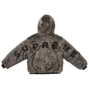 Supreme Reversible Faux Fur Hooded Work Jacket Black