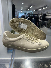 Gucci Ace GG Embossed Cream Sneakers - Lightly Pre-Owned Size 11