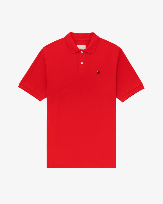 Aime Leon Dore Crest Pique Polo Shirt Red