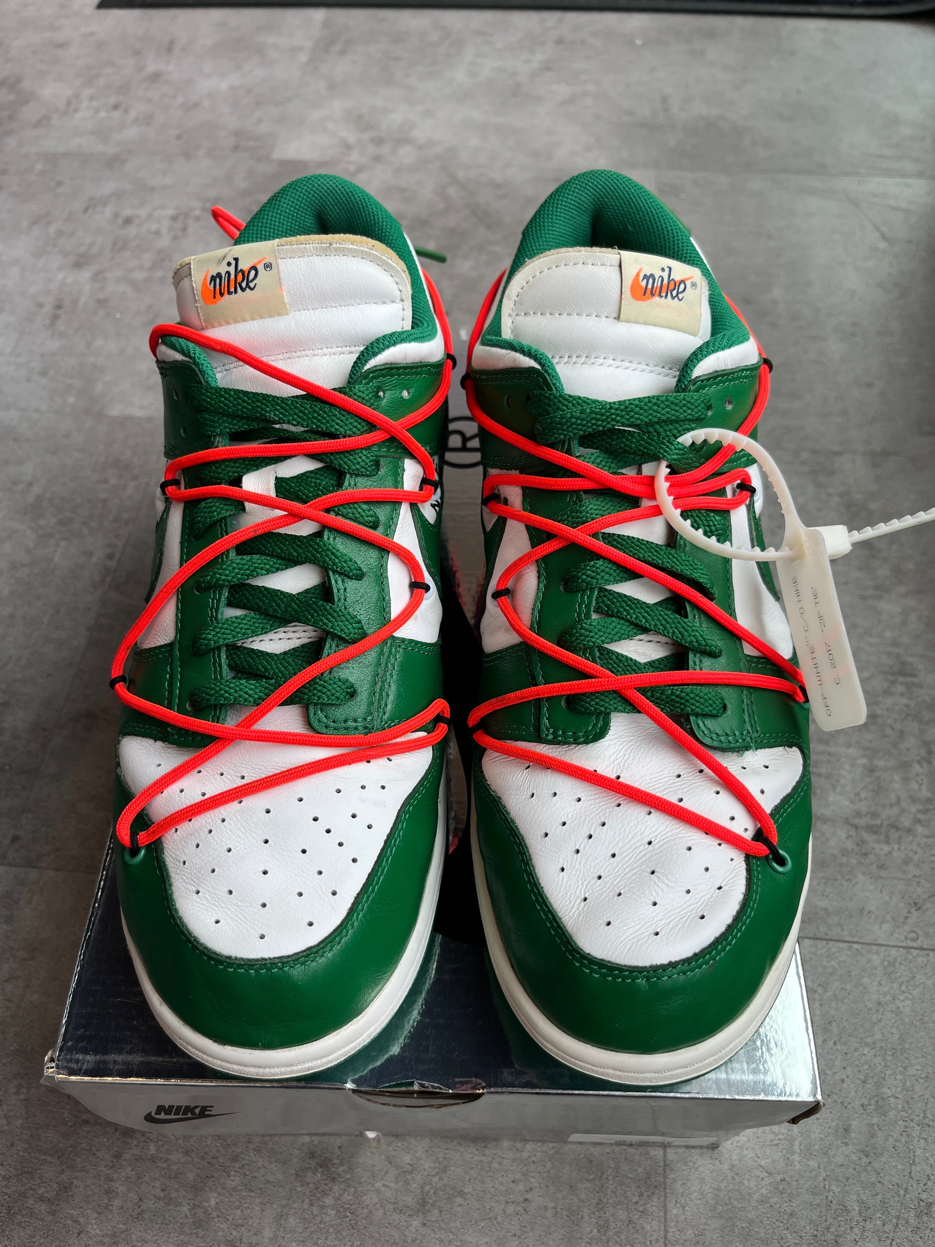 Nike Dunk Low Off-White Pine Green - Pre-Owned Size 12