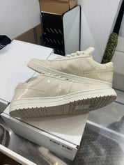 Prada Downtown Sneakers Patent Leather White - Lightly Used Size 10.5