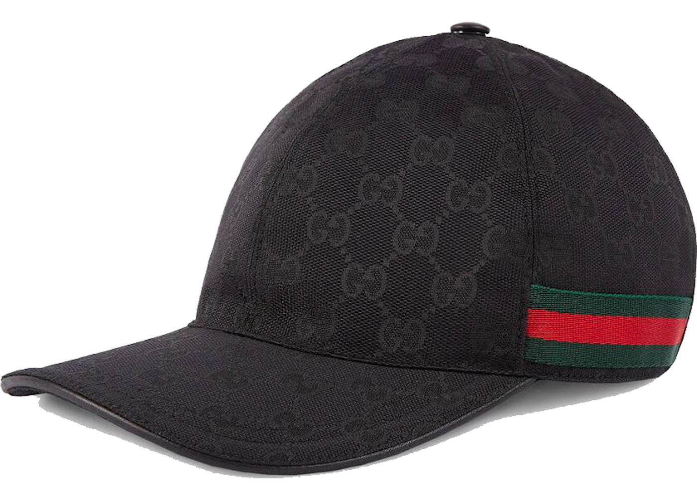Gucci Original GG Canvas Baseball Hat with Web Black - Pre-Owned