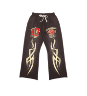 Awoken Dreams V4 Varsity Flared Sweatpants Brown