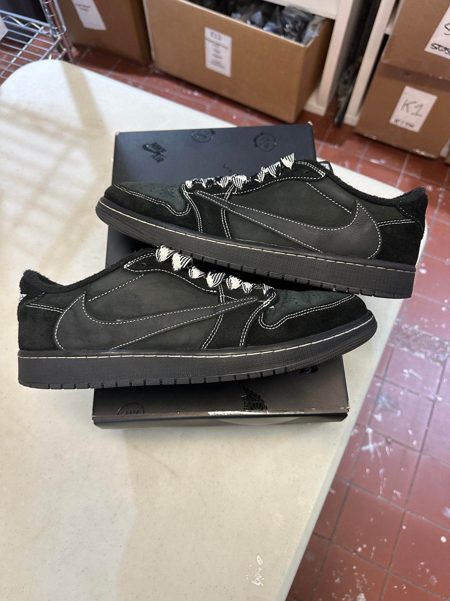 Jordan 1 Retro Low OG SP Travis Scott Black Phantom - Pre-Owned Size 12