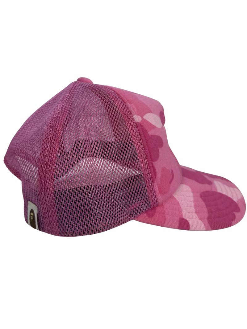 BAPE x Stussy Trucker Cap Pink - Pre Owned