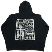 Chrome Hearts Foti Model Kit Parts Thermal Zip-Up Hoodie Black - Lightly Pre-Owned Size L