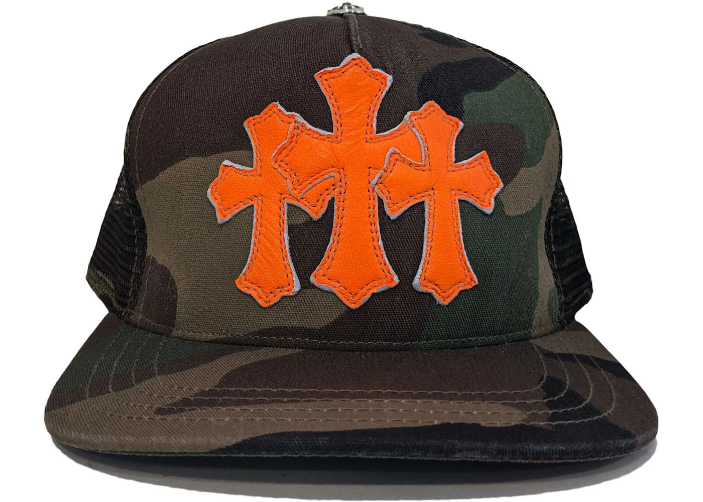 Chrome Hearts Cemetery Trucker Hat Camo/Orange - Lightly Used