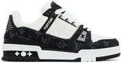 Louis Vuitton LV Trainer White Black - Pre-Owned Size 10 (No original box)