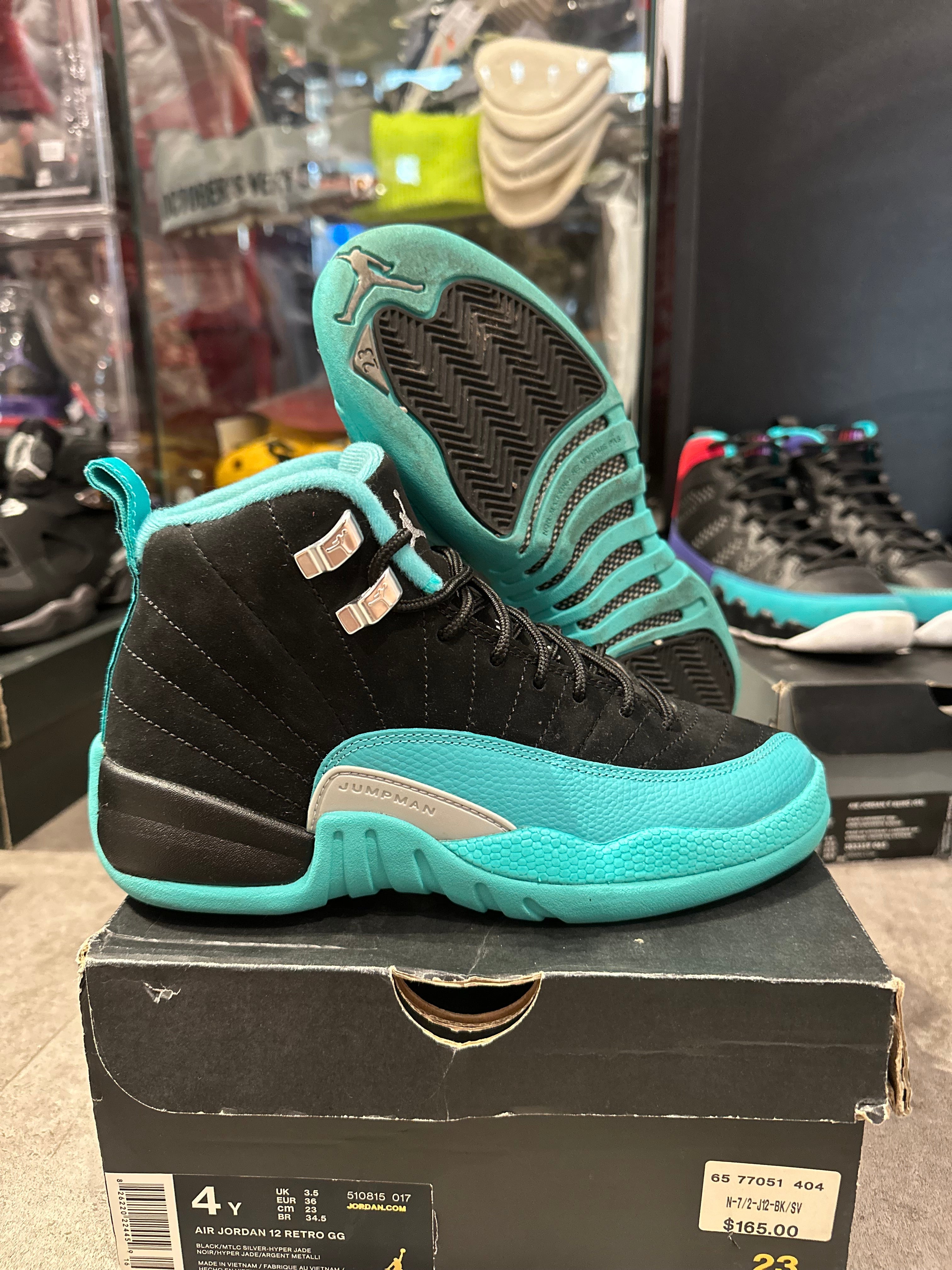 Jordan 12 Retro Hyper Jade (GS) (Preowned) - Pre-Owned