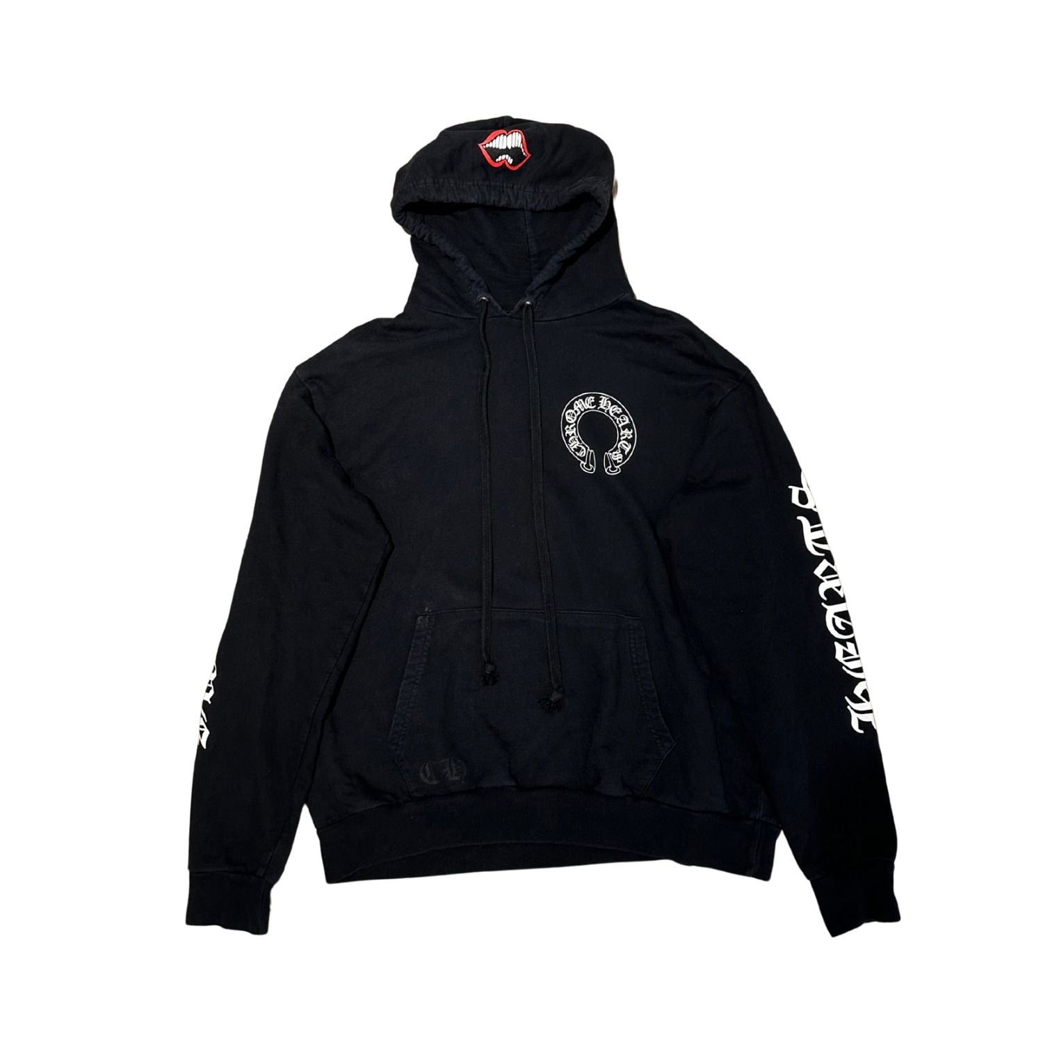 Chrome Hearts Matty Boy Chomper Horseshoe Hoodie Black (Preowned Size L) - Pre-Owned