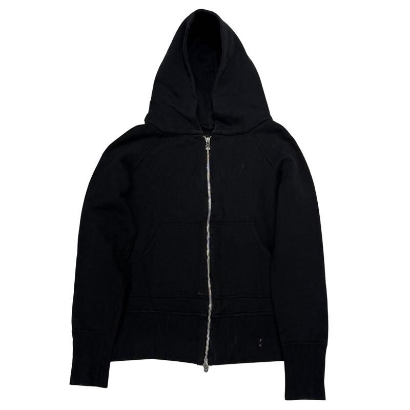Chrome Hearts Cross Patch Zip-Up Hoodie Black - Pre-Owned Size S