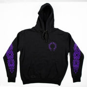 Chrome Hearts Friends & Family Purple Floral Horseshoe Pullover Hoodie Black