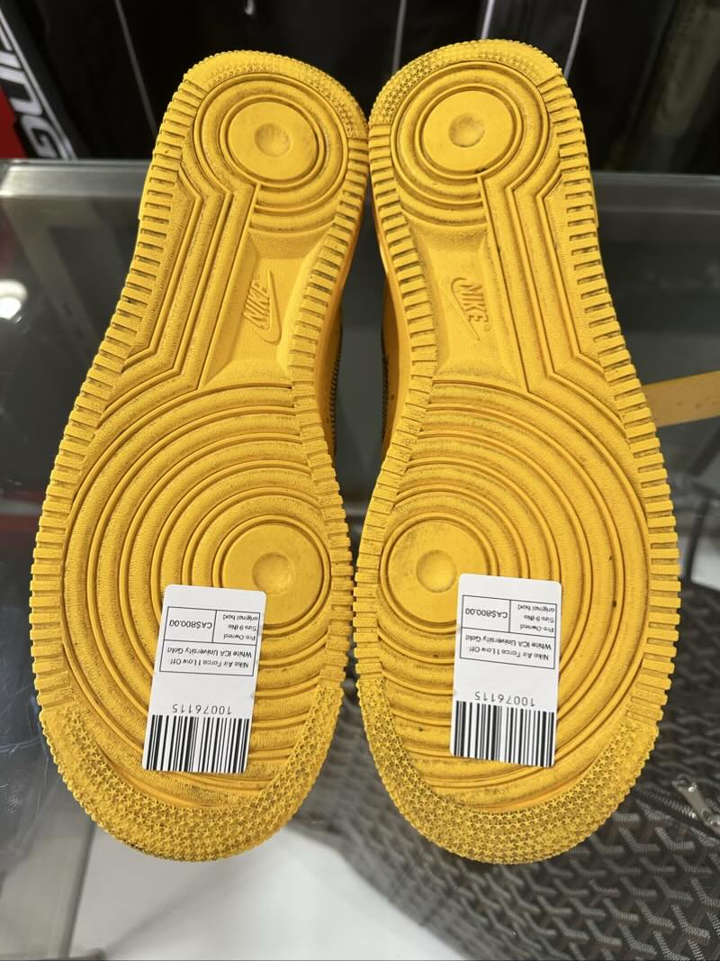 Nike Air Force 1 Low Off-White ICA University Gold - Pre-Owned Size 9 (No original box)
