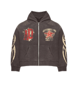 Awoken Dreams V4 Varsity Zip-Up Hoodie Brown