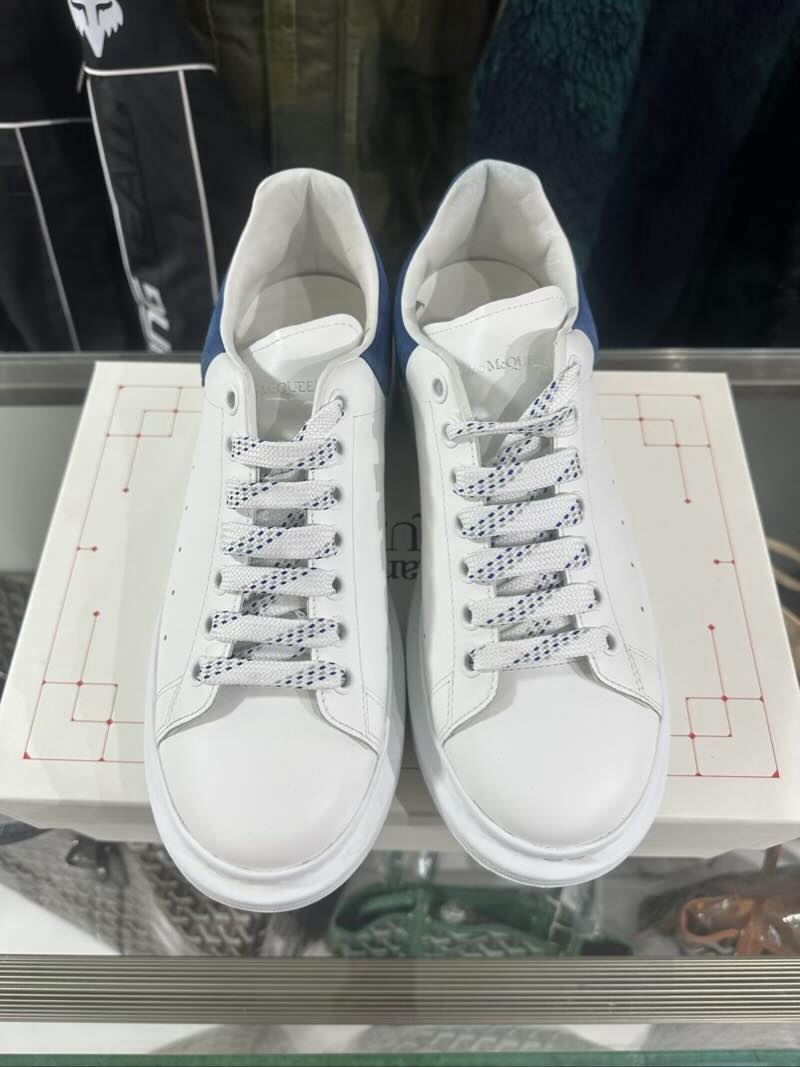 Alexander McQueen Oversized Sneaker White Paris Blue - Gently Pre-Owned Size 10
