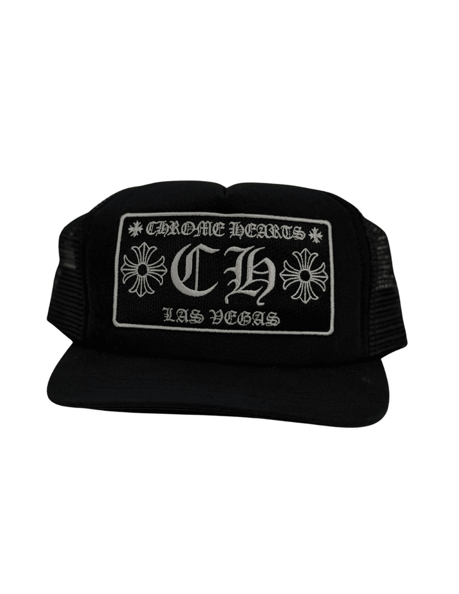 Chrome Hearts CH Las Vegas Trucker Hat Black/Black - Lightly Used