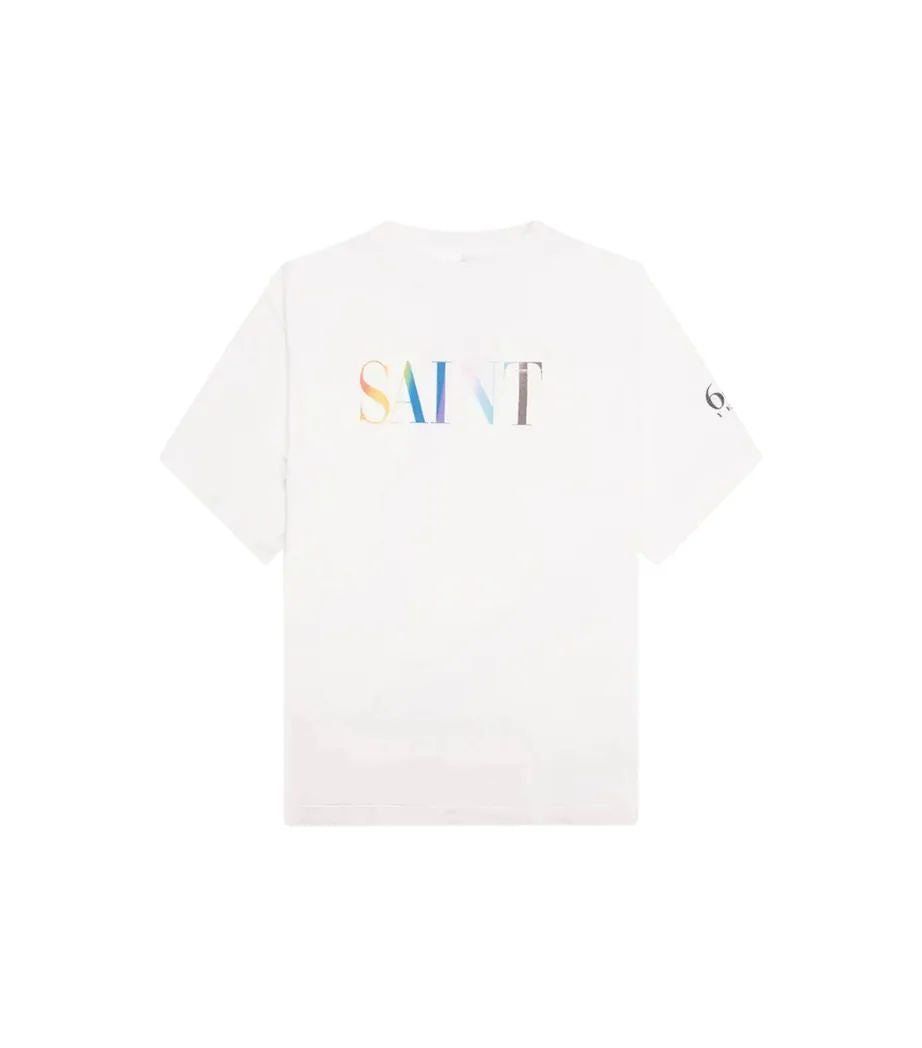 Saint Michael Rainbow Saint T-Shirt White