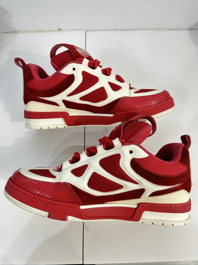 Louis Vuitton LV Skate Sneaker Red White - Pre-Owned Size 11 (No original box)
