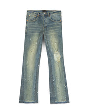 Purple Brand P004 Indigo Double Panels Flare Destroy Jeans