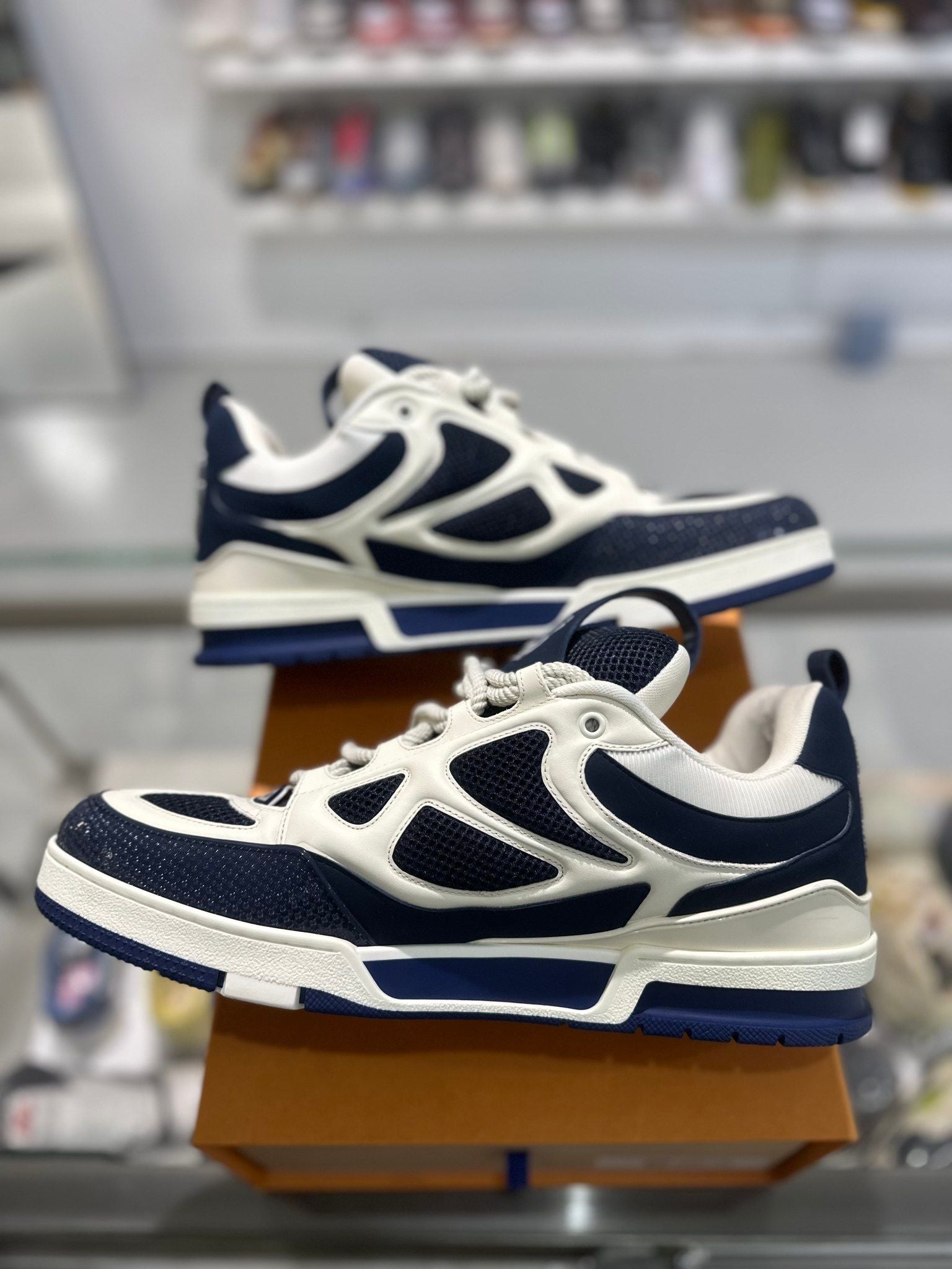 Louis Vuitton LV Skate Sneaker Marine White (Lightly Used Size LV14/US15-15.5M) - Pre-Owned