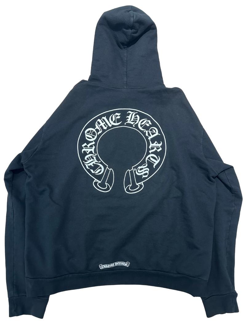 Chrome Hearts Horseshoe Floral Hoodie Black - Pre-Owned Size L