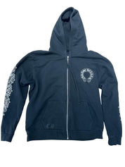 Chrome Hearts Floral Horseshoe Logo Zip Up Hoodie Black - Worn Once Size L