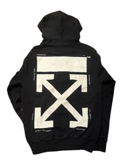 Off-White Patch Badge Zip-Up Hoodie Black (Preowned Size XXS, Fits S) - Pre-Owned