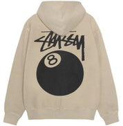 Stussy 8 Ball Pigment Dyed Zip Hoodie Khaki