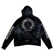 Chrome Hearts Tie-Dye Horseshoe Hoodie Black - Lightly Pre-Owned Size M