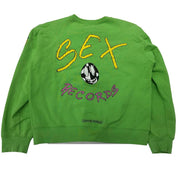 Chrome Hearts Matty Boy Sex Records Crewneck Sweatshirt Green - Pre-Owned Size L