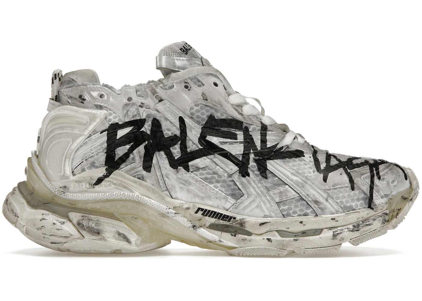Balenciaga Runner Graffiti White - Pre-Owned Size 14