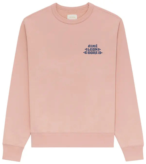 Aime Leon Dore Fleur Logo Crewneck Sweatshirt Peach