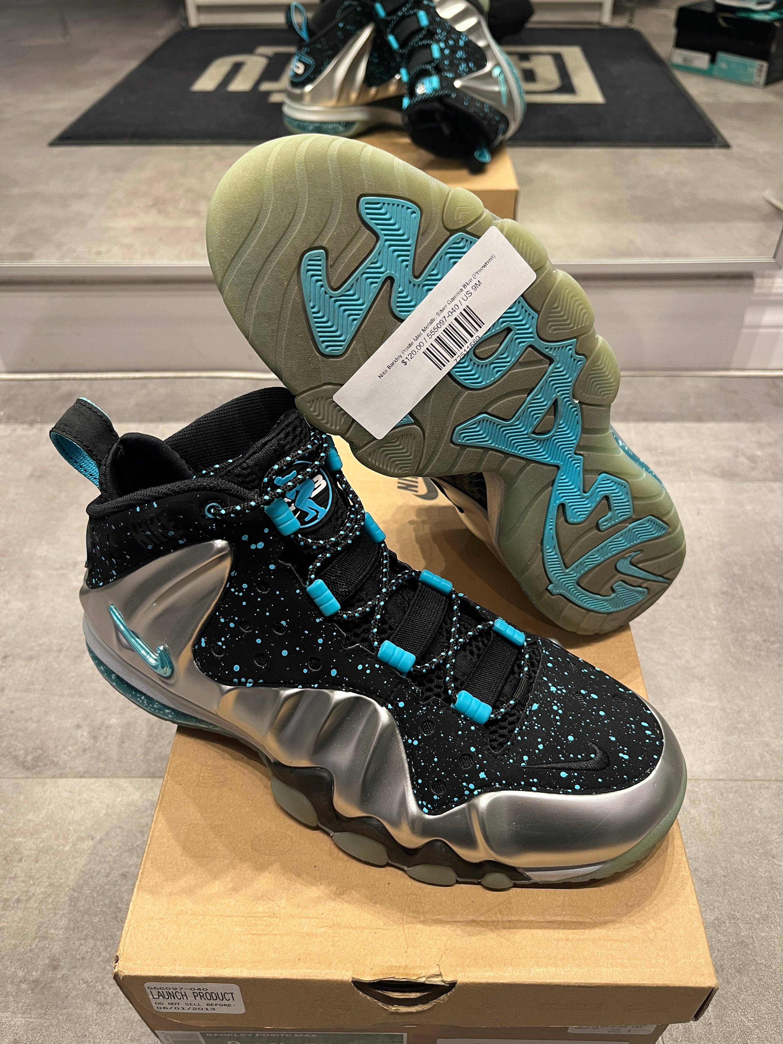 Nike Barkley Posite clearance Max Zilver