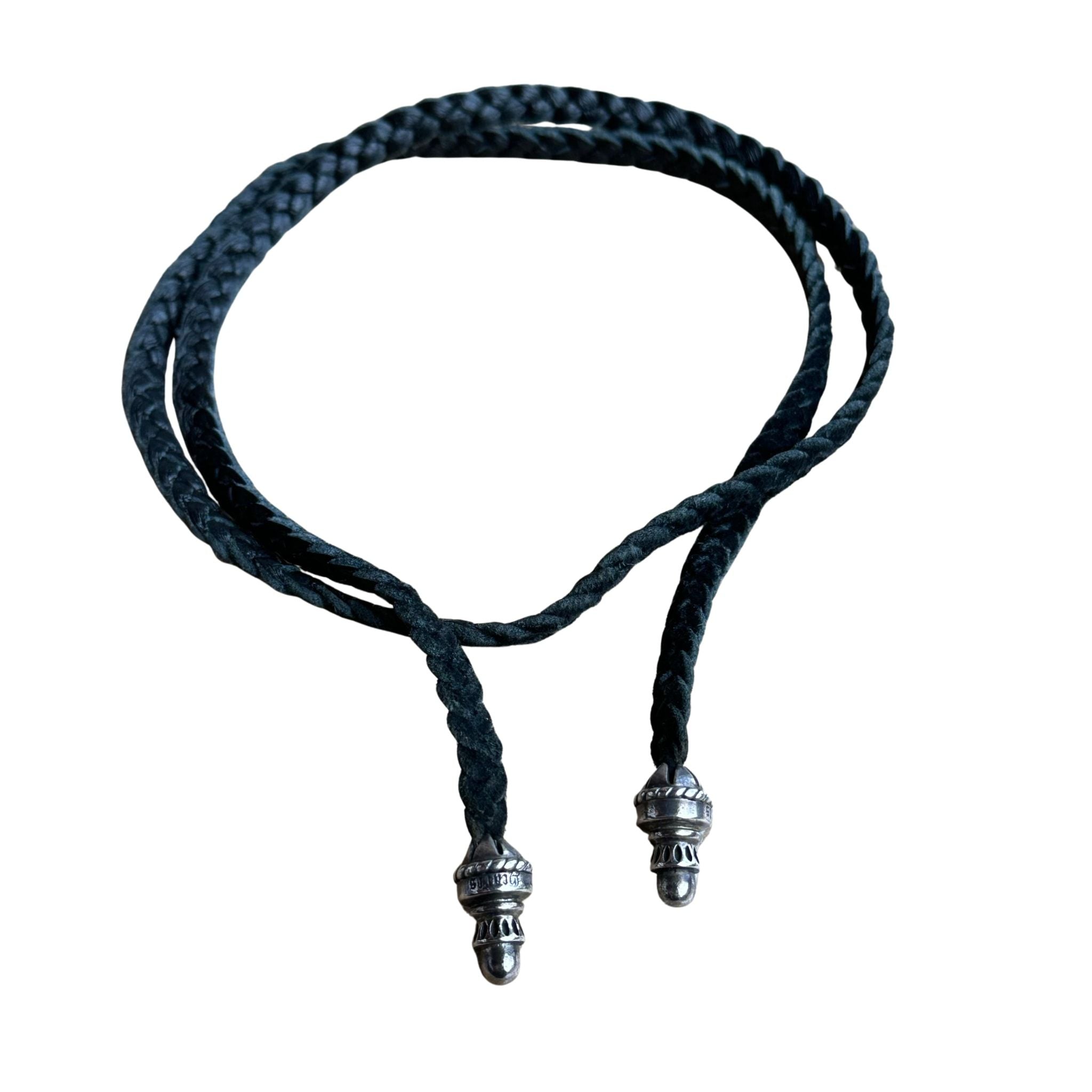 Chrome Hearts Leather Blade Boro Chip Black/Silver (32in) - Pre-Owned