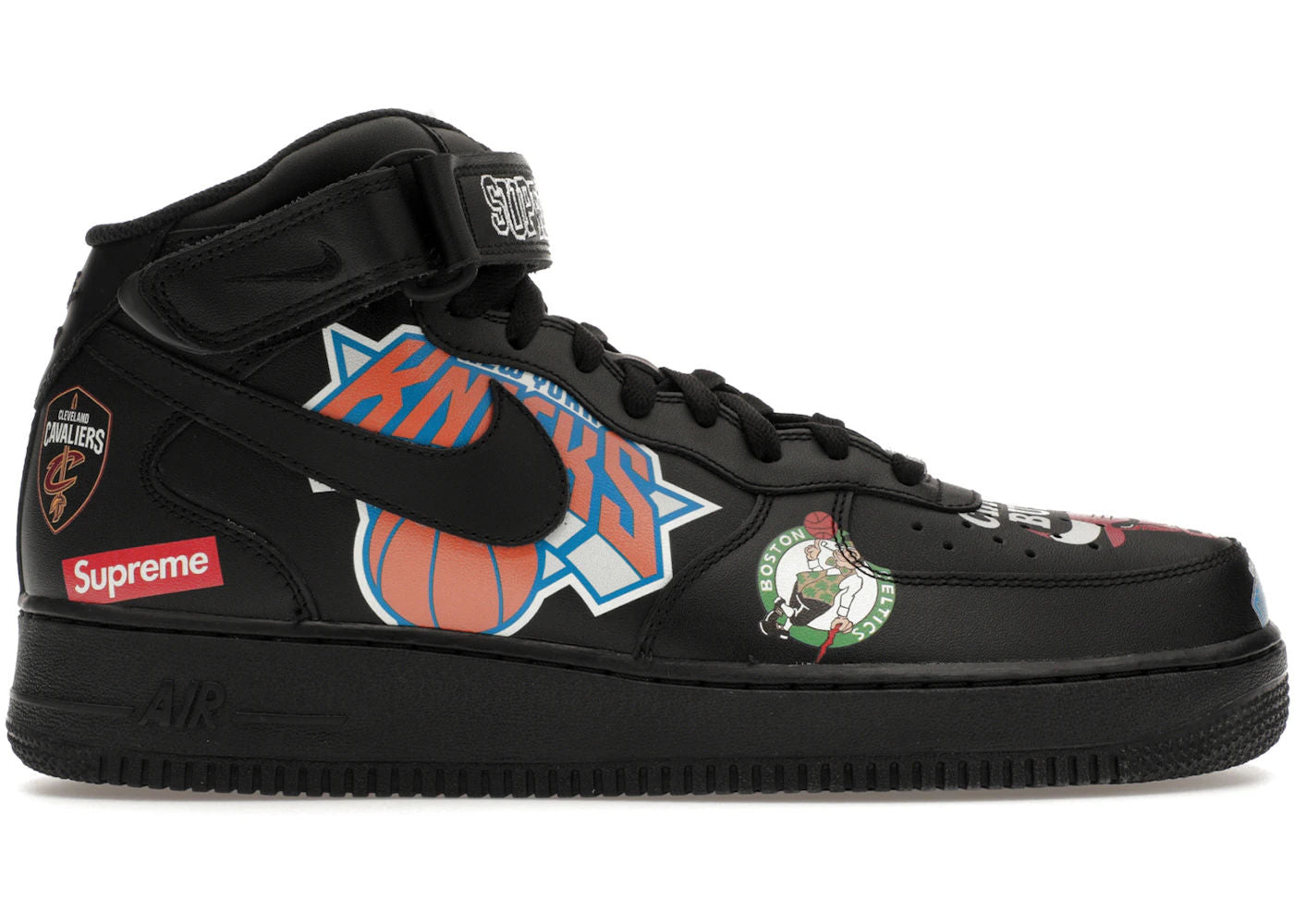 Nike Air Force 1 Mid Supreme NBA Black