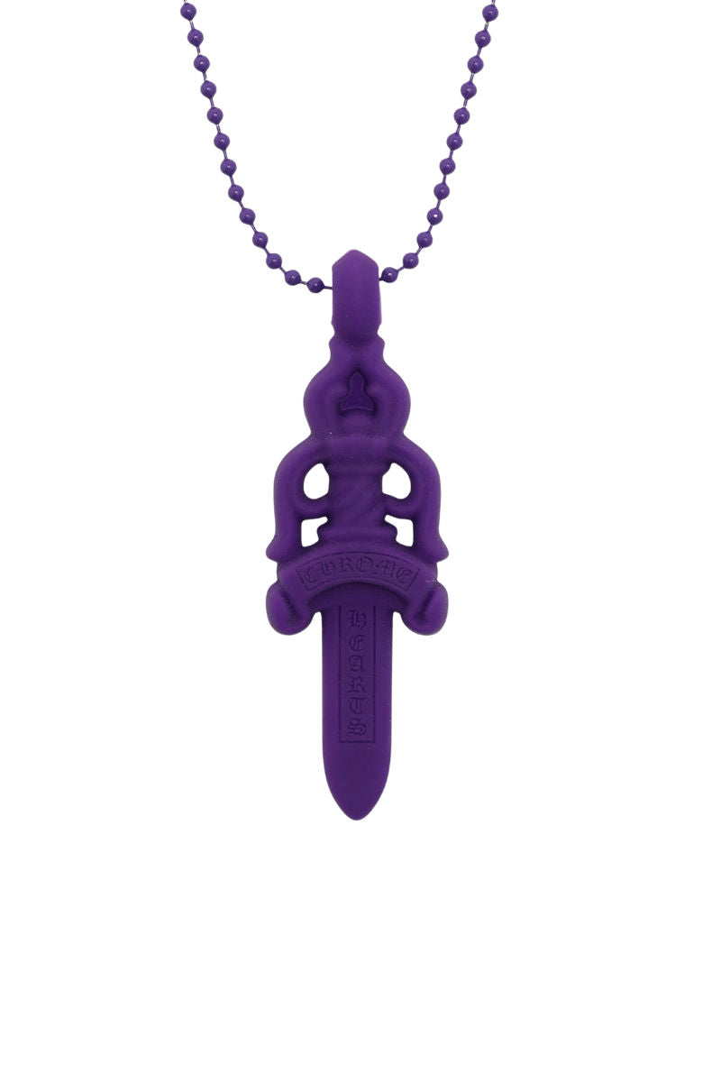 Chrome Hearts Silichrome Dagger Pendant Purple