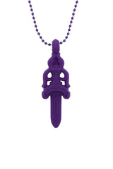 Chrome Hearts Silichrome Dagger Pendant Purple