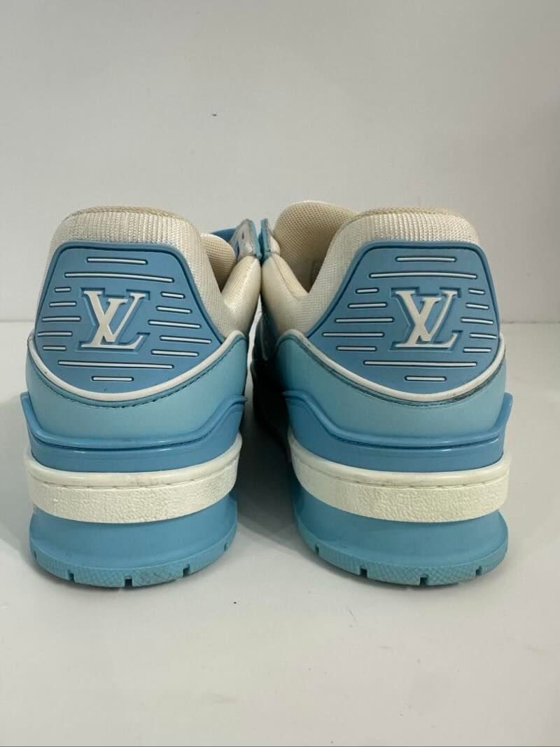 Louis Vuitton LV Trainer Baby Blue White - Pre-Owned Size 4.5Y (No Original Box)