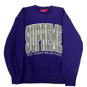 Supreme Cities Arc Crewneck Purple - Lightly Pre-Owned Size XL