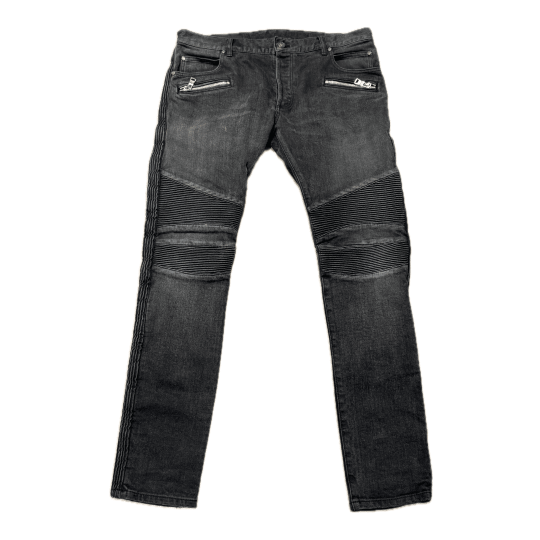 Balmain Black/Grey Slim Jeans (Lightly Preowned) - Pre-Owned