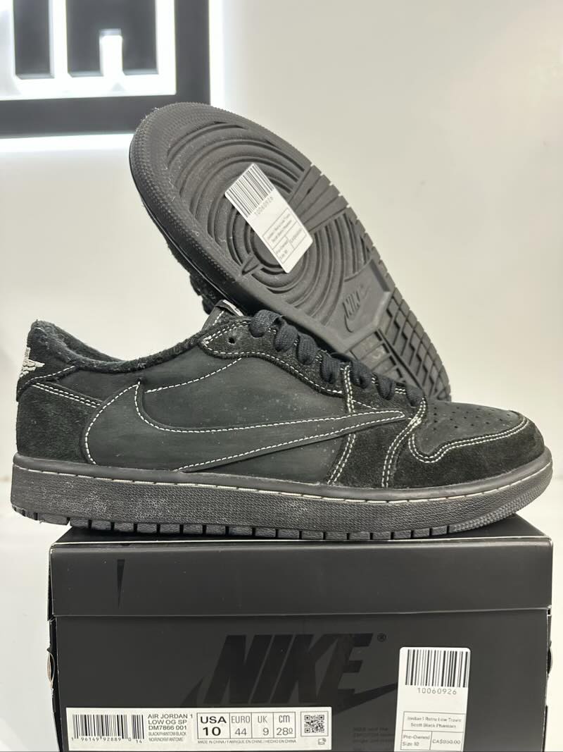 Jordan 1 Retro Low Travis Scott Black Phantom - Pre-Owned Size 10
