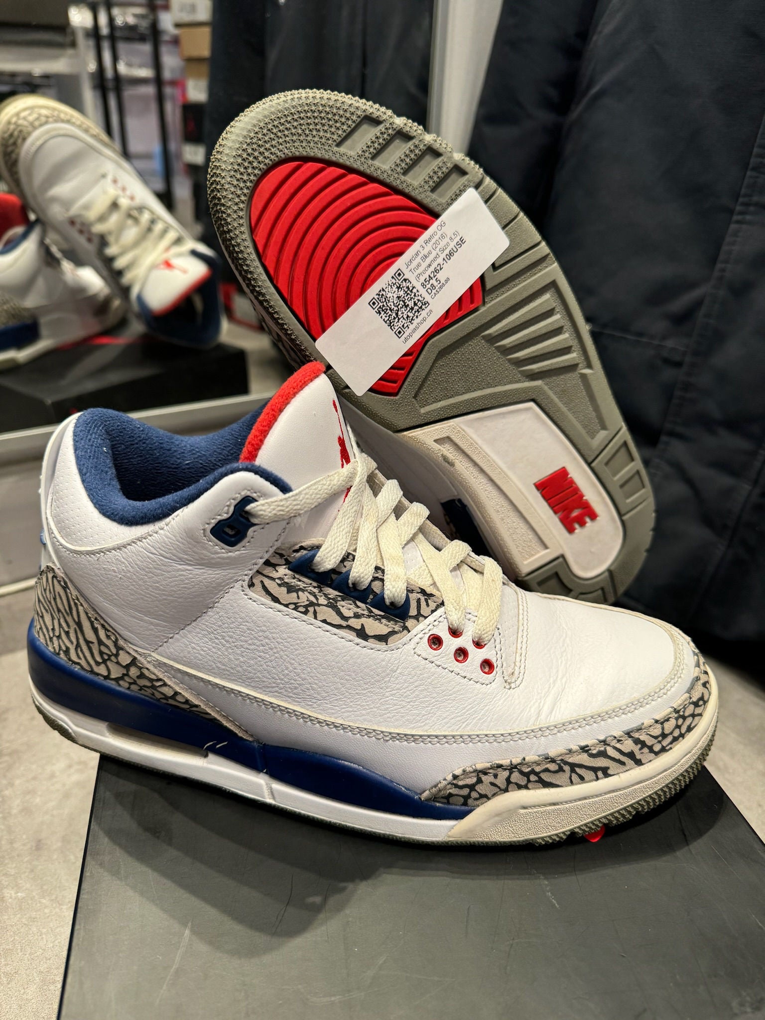 Jordan 3 Retro OG True Blue (2016) - Pre-Owned Size 8.5
