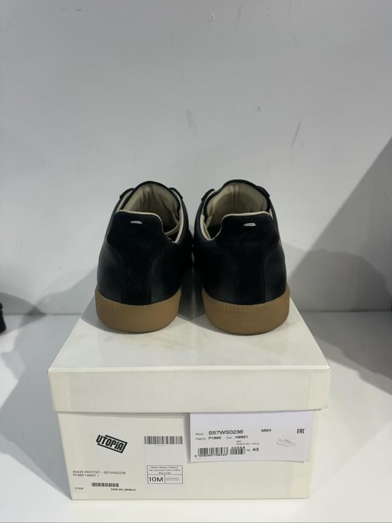 Maison Margiela Replica German Army Trainer (GATs) Black Gum - Pre-Owned Size 10