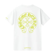 Chrome Hearts Neon Green Horseshoe T-Shirt White