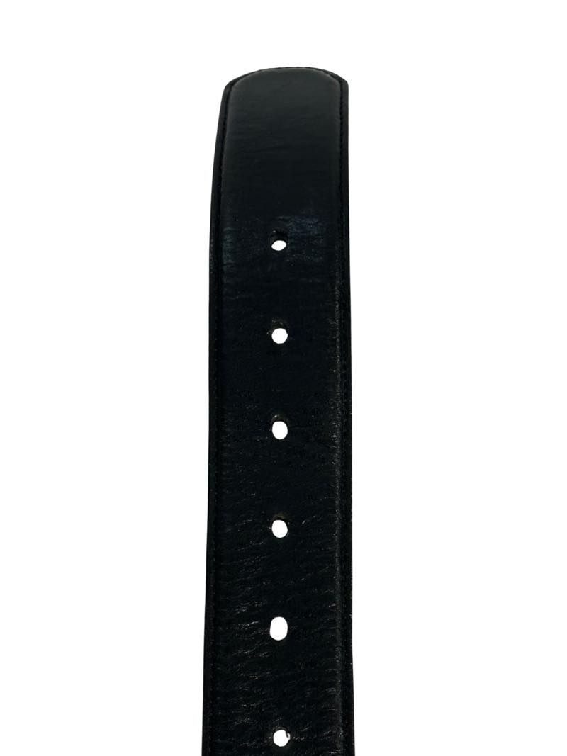 Chrome Hearts Leather Silver Belt Strap Black - Lightly Pre-Owned Size 30