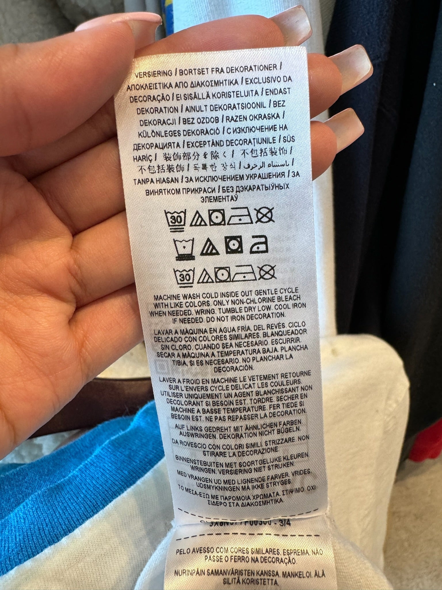 Guess Jeans x A$AP Rocky Rainbow Spell Out Embroidered Ringer Tee (Preowned) - Pre-Owned